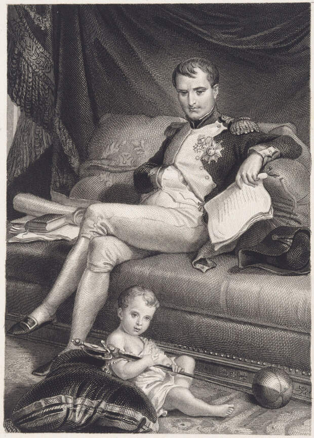 Наполеон с сыном, королем Римским