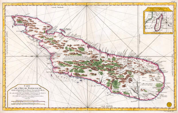 Карта Мадагаскара, XVIII век