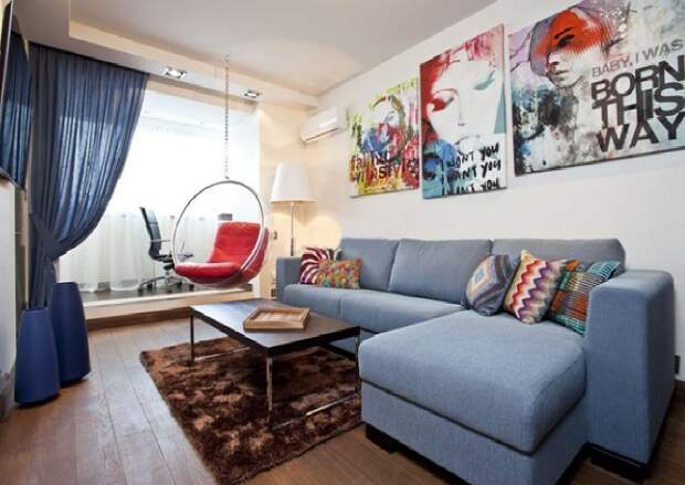 Шторы на одну сторону: оригинальное оформление квартиры (49 фото)