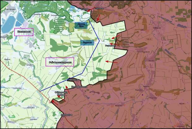 Карта СВО 4 марта 2026 года. Славянское направление.