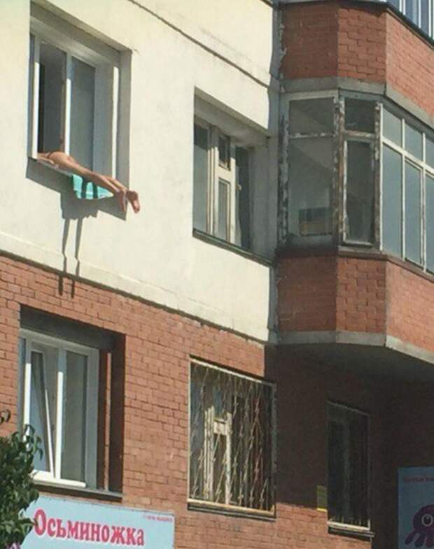 А из нашего окна тётя голая видна! Чего только не увидишь, выглянув в окно утром