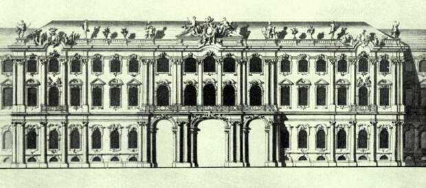 И рисунки архитектора Зимнего Дворца Растрелли тоже показывают дворец в том же виде в котором он находится сейчас. история, история создания, петр1