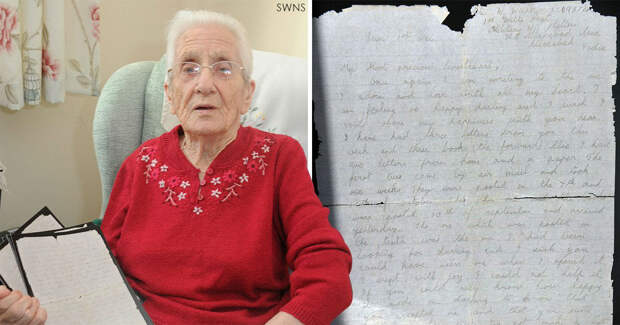 99-летняя прабабушка получила любовное письмо от солдата, пропавшего 77 лет назад