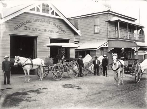 Фото 1890-х гг. скорая, скорая помощь. ретро фото