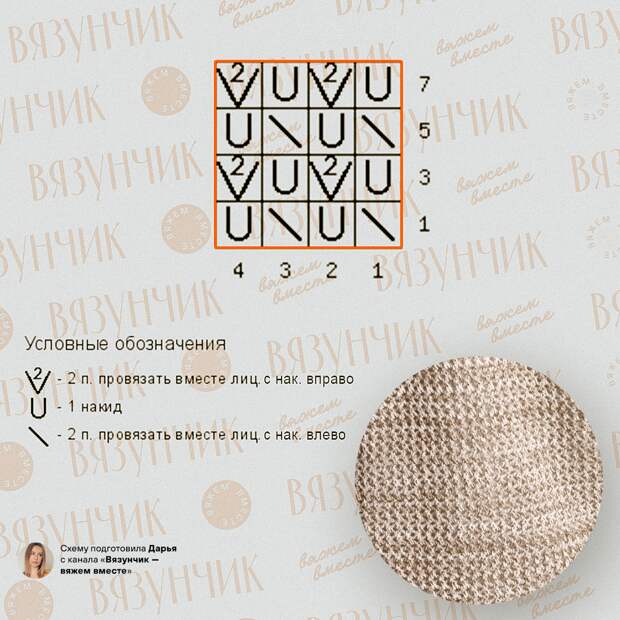 Ажурное вязаное поло от Зара, схема узора