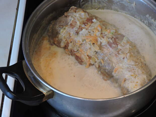 Мясо тушёное в молоке еда, мясо, своими руками, сделай сам