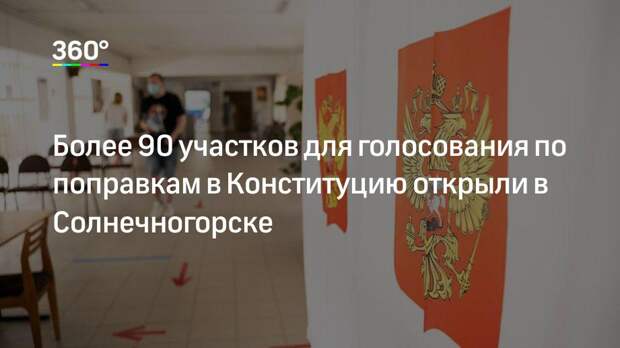 Более 90 участков для голосования по поправкам в Конституцию открыли в Солнечногорске