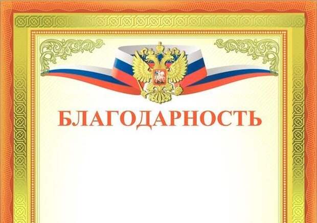 Благодарность/ фото: из архива