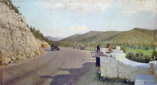 Зайцев Евгений Алексеевич (1908-1992) «Автобус ушёл» 1954 Зайцев Евгений Алексеевич (1908-1992) «Автобус ушёл» 1954