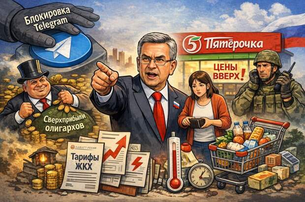 Депутат Сергей Обухов: Предлагаю правительству вместо замедления «Телеграма» замедлить рост тарифов, сверхприбыли олигархов, замедлить рост оплаты ЖКХ и рост цен в «Пятерочке»