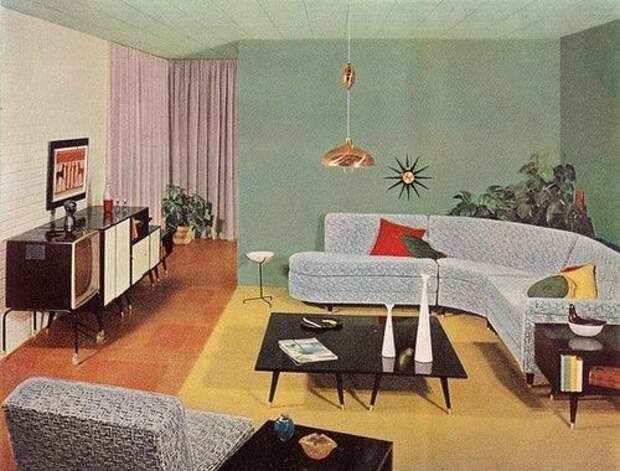 1956 год. Дизайн гостиной