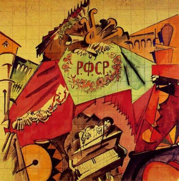 А.В.Куприн. Эскиз панно «Искусство» для здания театра Незлобина. До 1960