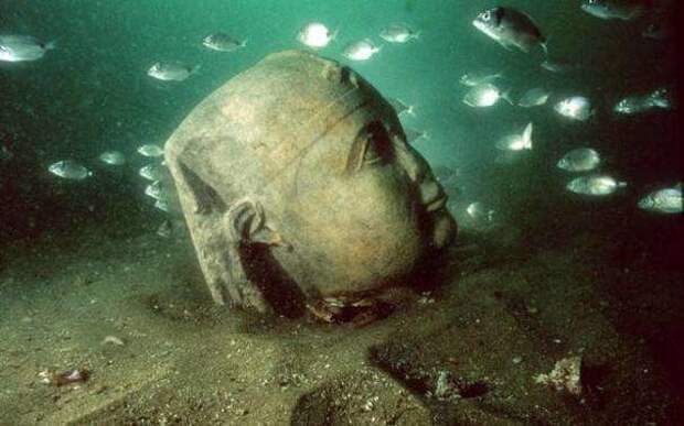 Древние египетские статуи Затонувшие самолеты, затонувшие, на дне океана, океан