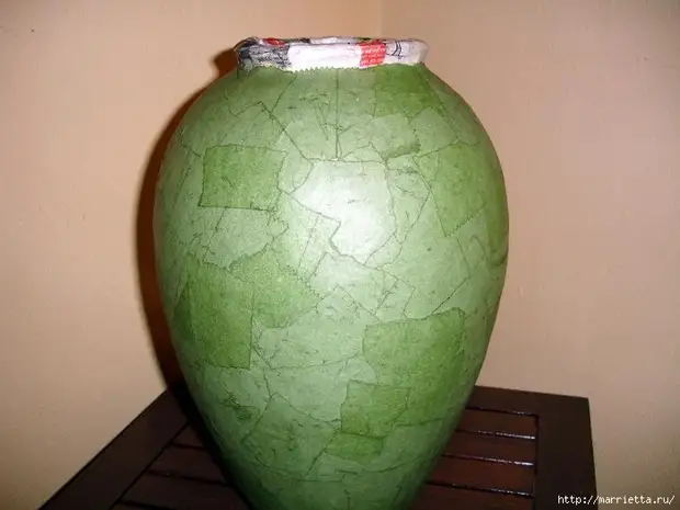 Роскошная интерьерная ваза своими руками из картона и папье-маше