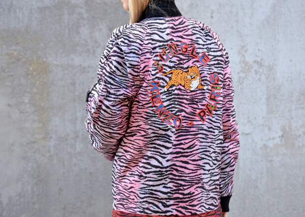 Showing off my Kenzo x H&M coat, bold zebra print.