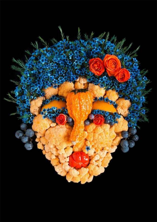 Художник создает потрясающие портреты из овощей и фруктов (ФОТО)