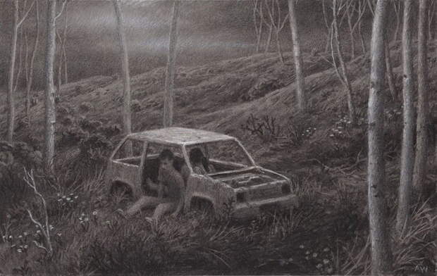 Меланхоличные иллюстрации Aron Wiesenfeld Меланхоличные иллюстрации Aron Wiesenfeld