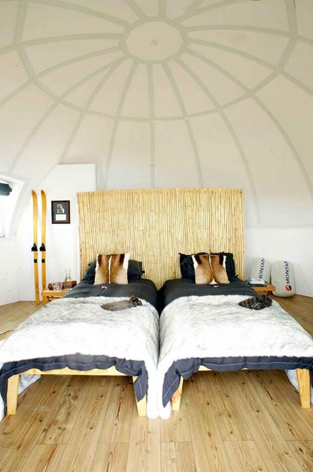 Купольный дом в Антарктиде. Спальня.