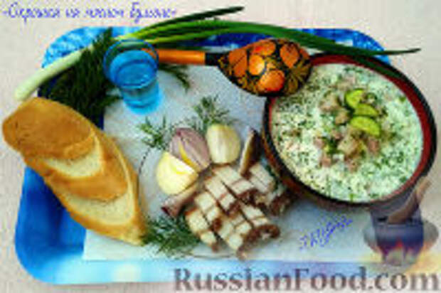 Фото к рецепту: Окрошка на мясном бульоне