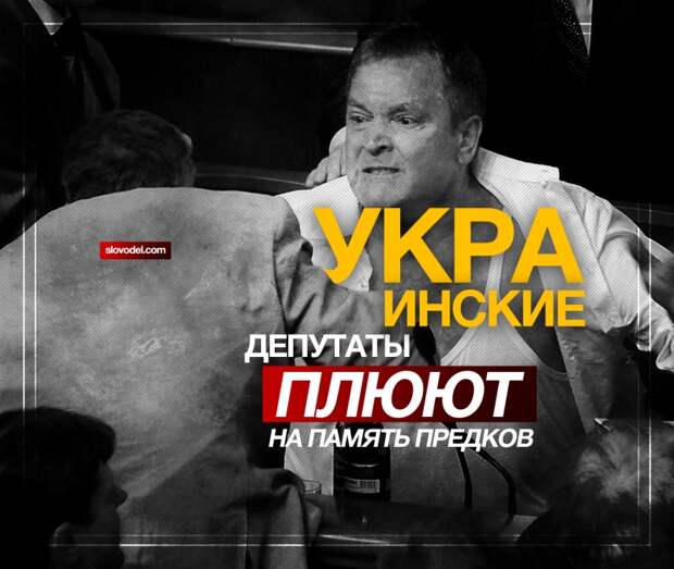 Украинские депутаты плюют на память предков