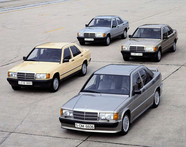 Линейка модификации Мercedes-Benz 190 середины 80-х