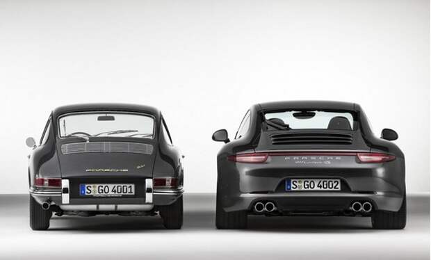 Сравнение Porsche 911 1964 и 2012 годов выпуска
