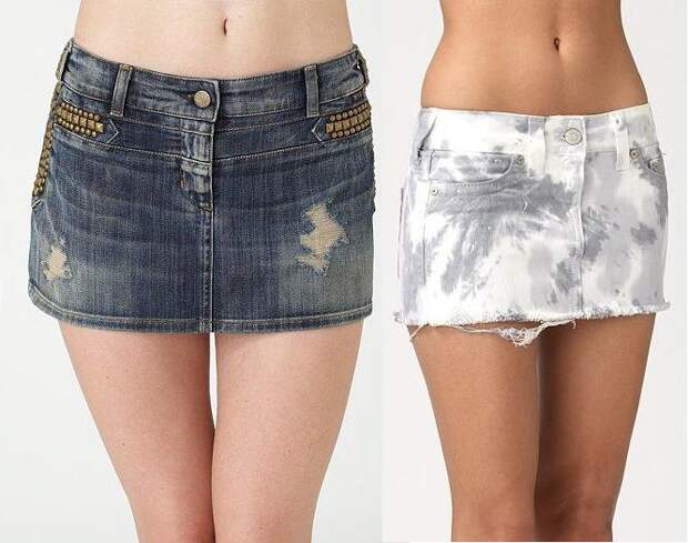 5. Джинсовые мини юбки (короткие джинсовые юбки) - самая полная и.