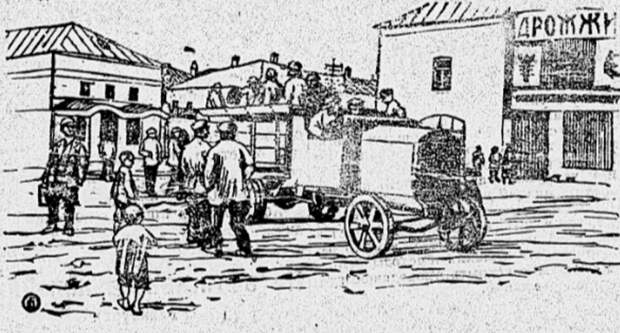 Два «автобуса» из переделанных грузовиков