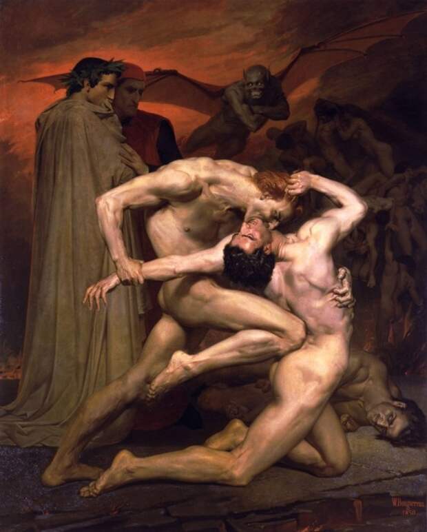 Данте и Вергилий в аду, Адольф Вильям Бугро Катрины, страх