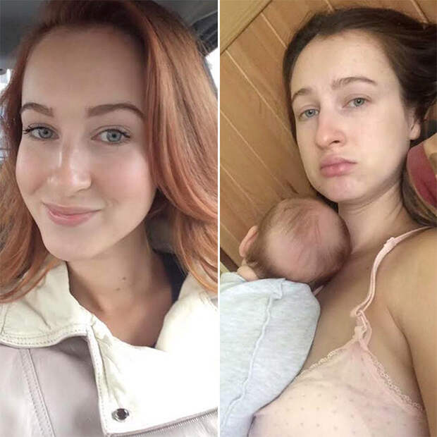 Жизнь родителей на снимках до и после рождения детей