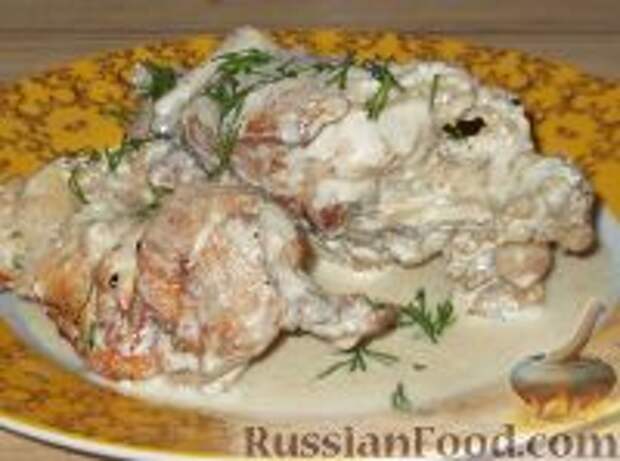 Фото к рецепту: Кролик в сметане (6 порций)