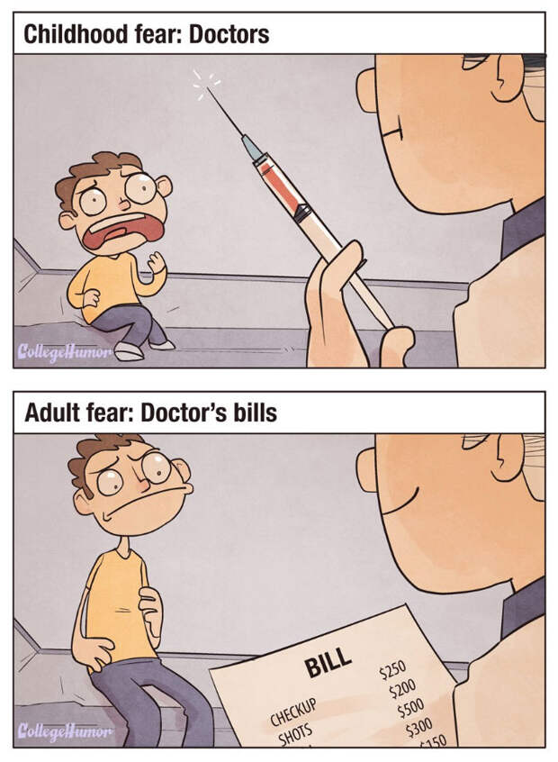 Childhood Fears Vs. Adult Fears