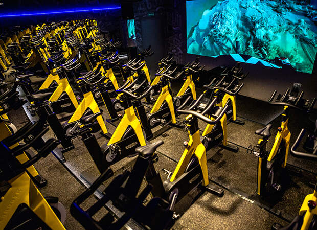 Тренировочный зал c оборудованием TechnoGym для помощи не только себе
