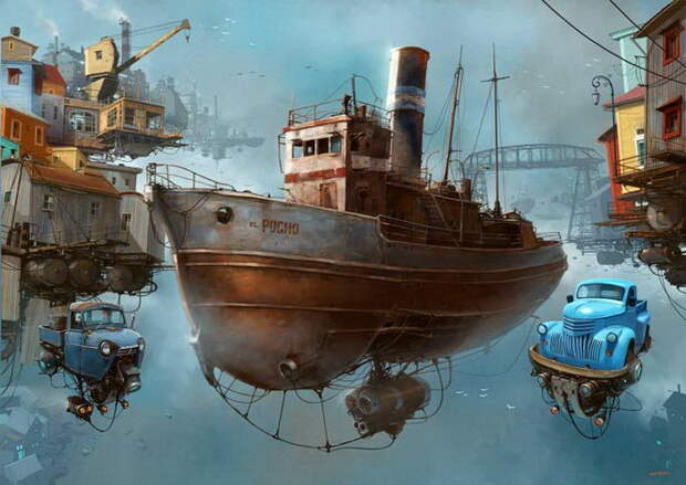 Летающие машины в иллюстрациях Alejandro Burdisio Летающие машины в иллюстрациях Alejandro Burdisio