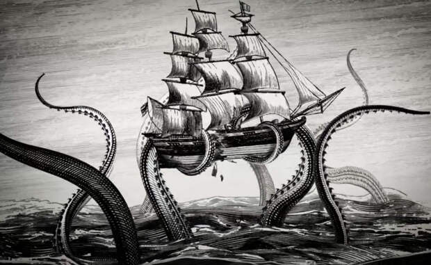 Гигантские кальмары остаются одними из самых загадочных существ нашей планеты. На берег, время от времени, выбрасывает действительно монструозных созданий: в 1639 году на песок английского Дувра выкинуло кальмара длиной в 37 метров.