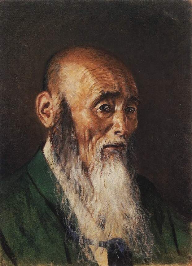 Портрет японского священника. (1904) Автор: Василий Верещагин. 