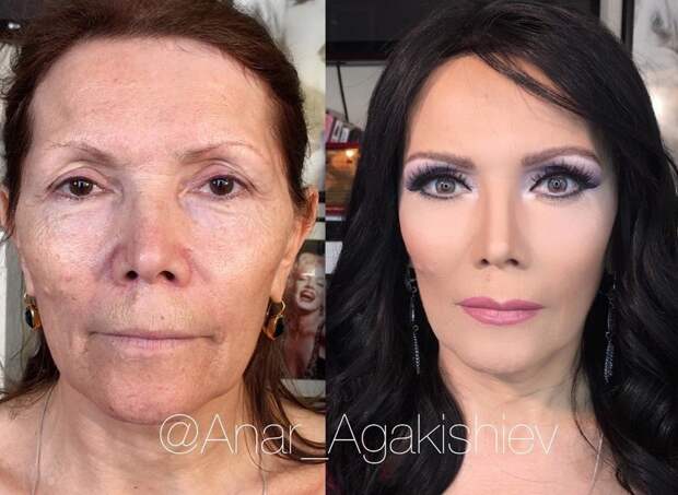 Азербайджанский стилист делает женщин моложе на десятки лет при помощи макияжа визажист, до и после, макияж