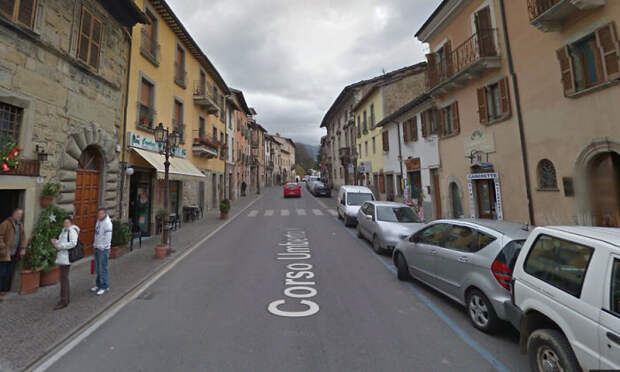 The Southern Side Of Corso Umberto I In Amatrice Has Been Devastated