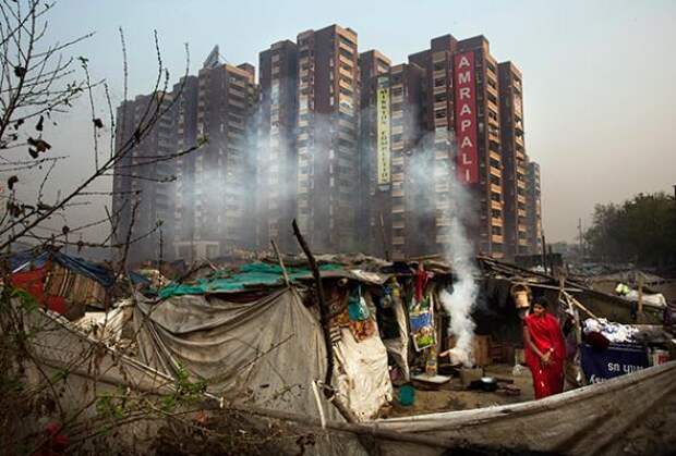 Многие далиты живут в трущобах на окраинах мегаполисов