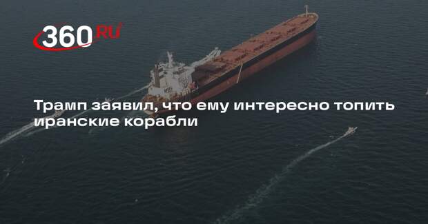 Трамп заявил, что ему интересно топить иранские корабли
