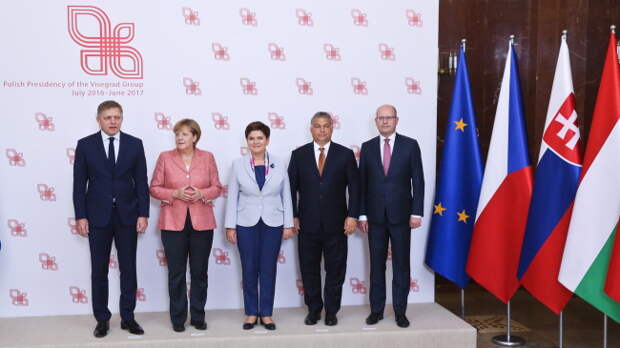 Beata Szyd³o, Angela Merkel, Robert Fico, Viktor Orban, Bohuslav Sobotka