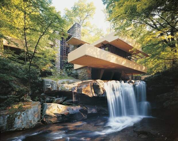 Дом "Водопад", Пенсильвания архитектура, модернизм, необычно, фантазия