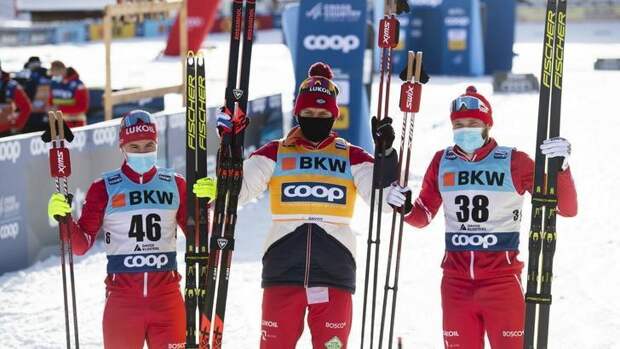 Российские лыжники заняли весь пьедестал на этапе Кубка мира в швейцарском Давосе