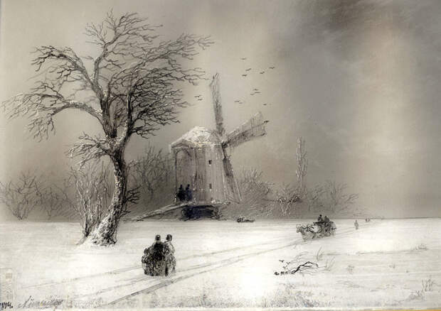 Мельница, 1874 год. | Фото: history-of-art.livejournal.com. Мельница, 1874 год. | Фото: history-of-art.livejournal.com.