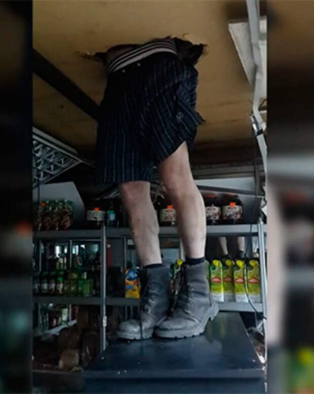 Застрявший вор. Застрявший вор.