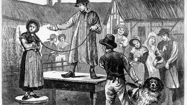 Это изображение появилось в журнале Harper's Weekly в ноябре 1876 года со статьей о продаже жен.