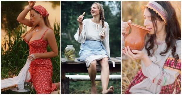 Деревенские фотографии русских красавиц, которые радуют естественной красотой и невинностью