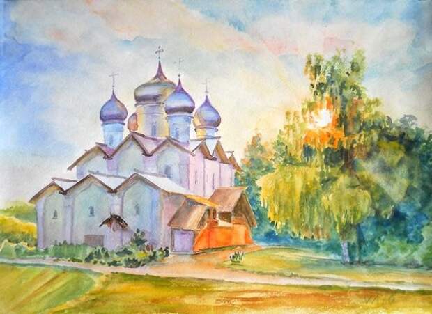 Церковь бориса и глеба рисунок