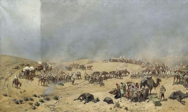 Поход русской армии на Хиву в 1873 года. Он закончился куда успешней похода Бековича