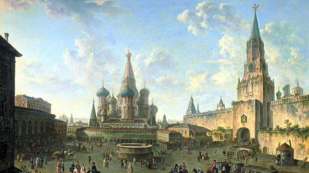 Ф. Я. Алексеев, «Красная площадь в Москве», 1801 г.